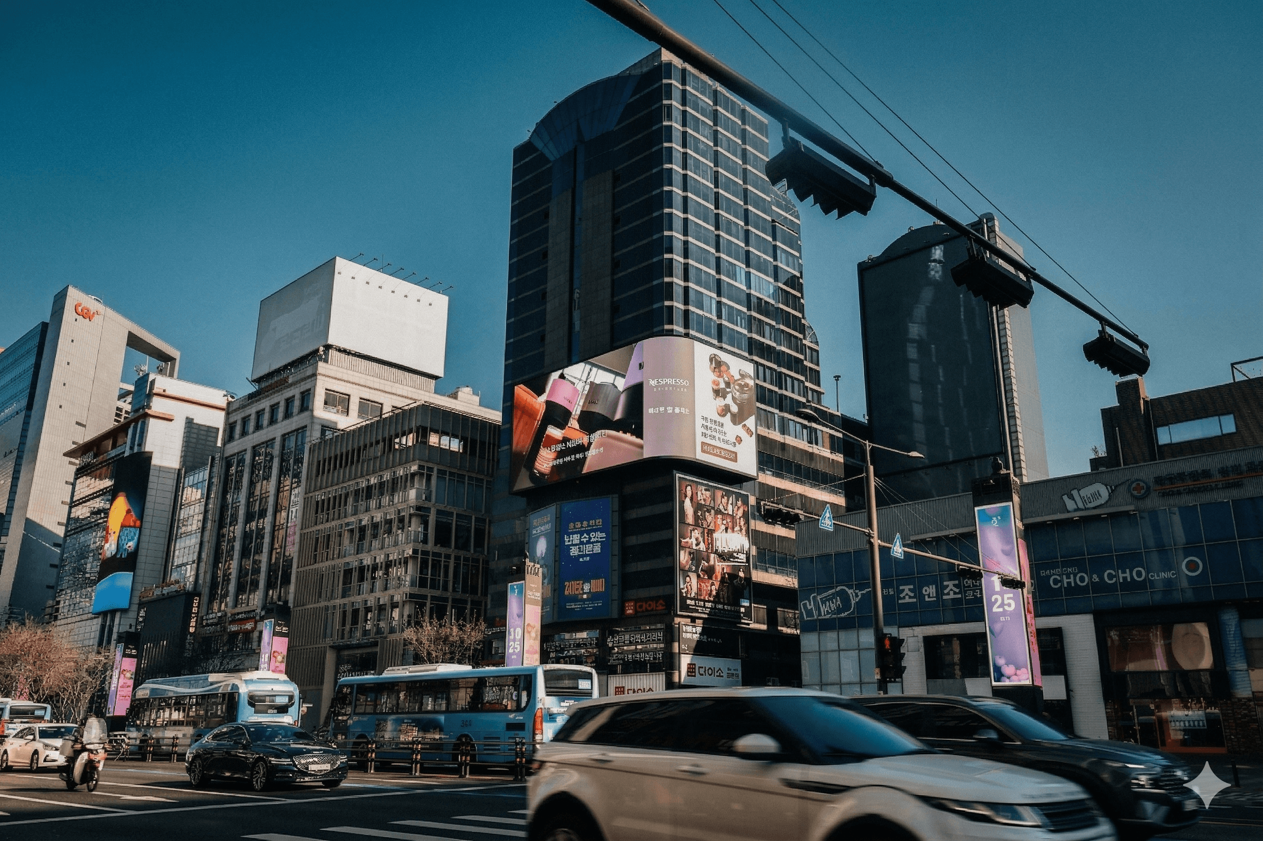 도심 빌보드 배경